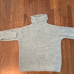 Oversized gray don’t ask why turtle neck sweater
